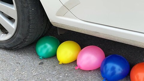 Experiment Car vs Balloon | Crushing crunchy & soft things by car