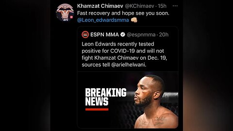 Leon Edwards pulled from UFC fight night vs Khamzat Chimaev after positive Covid-19 test