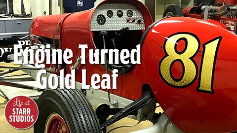 Engine Turned Gold Leaf on a 1930s Sprint Car