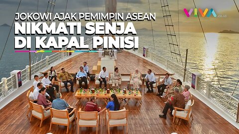 Para Pemimpin ASEAN Tersihir Kecantikan Labuan Bajo Saat Naik Kapal Pinisi Diiringi Sasando