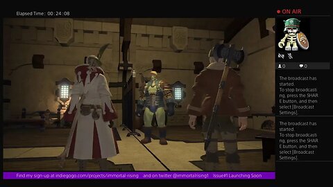 Immortal Rising FFXIV LiveStream Running Main Quest LvL 50+