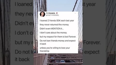 Dont Loan Friends MONEY tiktok learntotry