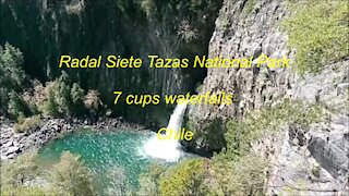 7 cups waterfalls Radal Siete Tazas National Park in Chile