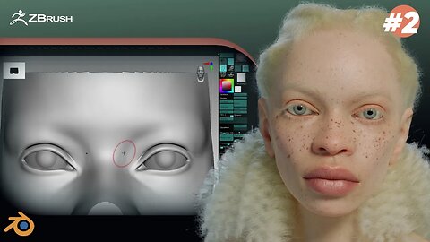 creating the Albino Character using Blender- 3D Timelapse part 2