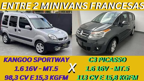 ENTRE 2 CARROS - RENAULT KANGOO X CITROEN C3 PICASSO - ESPAÇO PARA TODA FAMÍLIA