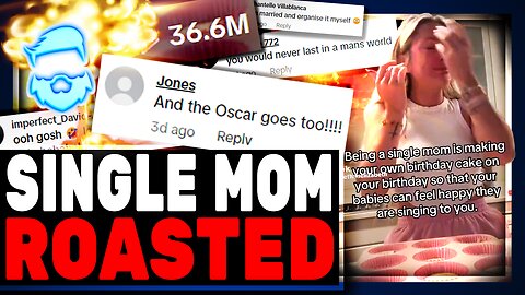 Gen Z Single Mom ROASTED For Uploading Video CRYING Making Her Own Birthday Cake!