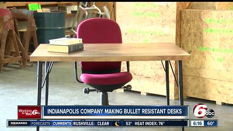 Indianapolis company making bullet resistant desks