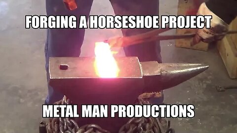 Forging a horseshoe bottle opener