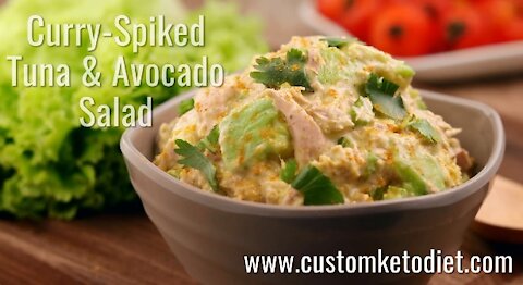 Keto Curry Tuna and Avocado Salad