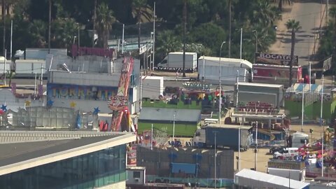 Vistas de La Feria de La Línea de le Concepcíon desde el Cima del Peñon