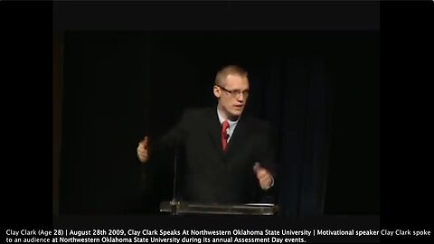 Clay Clark (Age 28) | How to Achieve Your Goals & How to Make Your Life Epic | August 28th 2009, Clay Clark Speaks At Northwestern Oklahoma State University