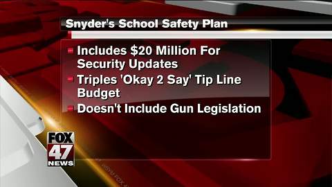 Snyder calls for upgrading security at Michigan schools