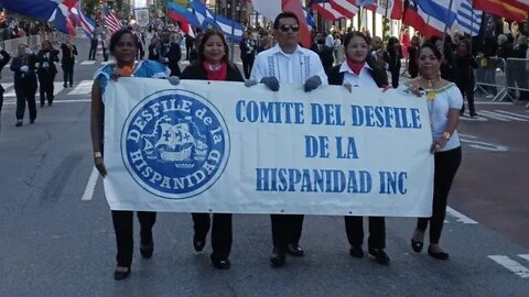 The 2022 desfile de la hispanidad Hispanic Parade Midtown Manhattan 10/9/2022