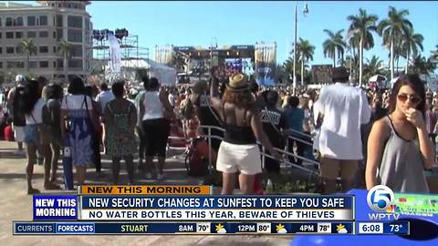 Sunfest bans water bottles from 2018 festival