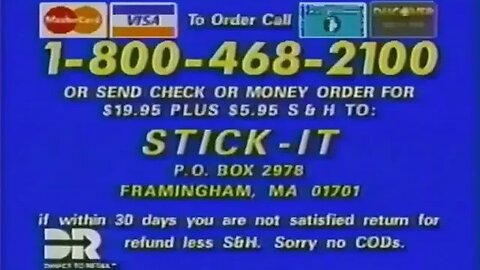 90's Infomercial "Stick-It" As Seen On TV Commercial (1996)