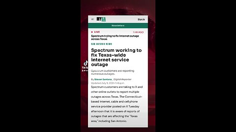 Spectrum services are down statewide