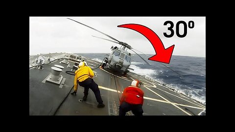 How Helicopters Land in Rough Seas