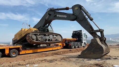 Loading & Transporting The Volvo EC700C Excavator In The New Working Area-Fasoulas Heavy Transports