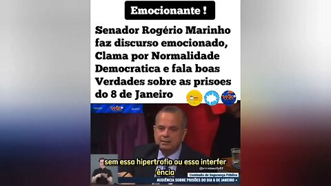 Urgente! Senador Rogério Marinho faz discurso emocionado e fala a verdade sobre as prisões do 08/01