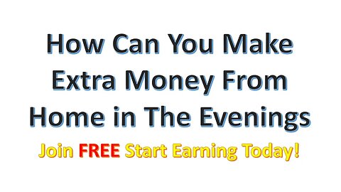 How can I make extra money from home in the evenings