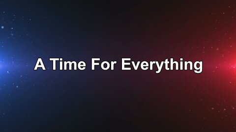 Andy White: A Time For Everything (video 2 minutes)