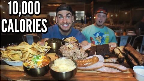 $300 MASSIVE BBQ PLATTER CHALLENGE FOR CHARITY | Ribs, Brisket, Sausage | South Carolina Barbeque