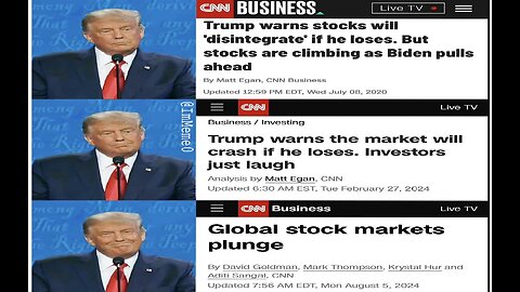 Trump foreshadow Kamal Biden stock crash meme