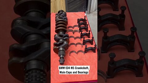 BMW E34 M5 Crankshaft, Main Caps and Bearings #bmw #cars #bmwm5 #bmwe34 #diy #restoration #engine