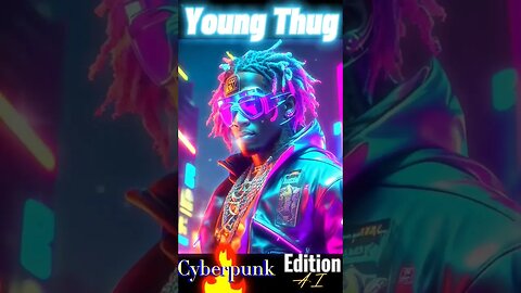 Young Thug Cyberpunk Edition #capcut #leonardoai #shorts #music #rapper