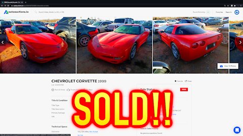 Copart Auction Results 2-1-21 + 1999 Corvette SOLD!!