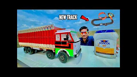 RC TATA LPT 1210 Upgraded Truck Vs Fevicol Smile Glue Track - Chatpat toy TV