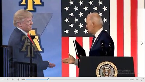 Biden Tries to Shake Hands with Trump Ghost