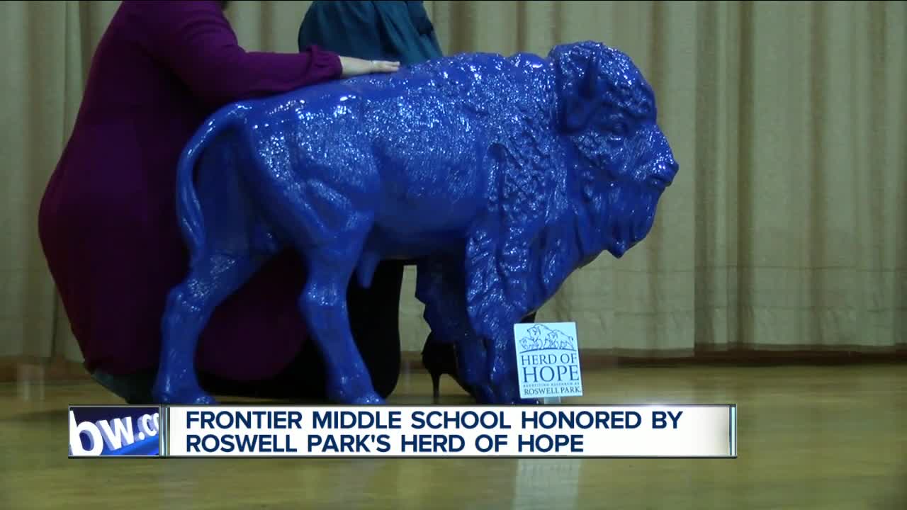 Frontier Middle School honored by Roswell Park's Herd of Hope