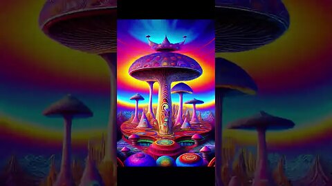 Psychedelic Mushroom🍄Pt 3 Palace art#shorts