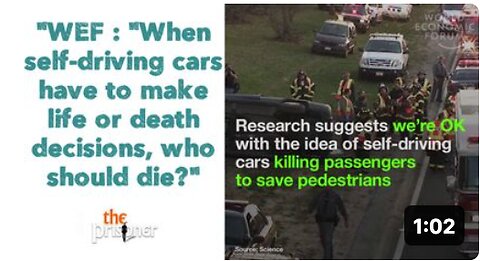 WEF : "When self-driving cars have to make life or death decisions, who should die?"