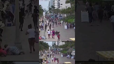 Moment gunfire erupts on packed FL boardwalk sending crowds fleeing