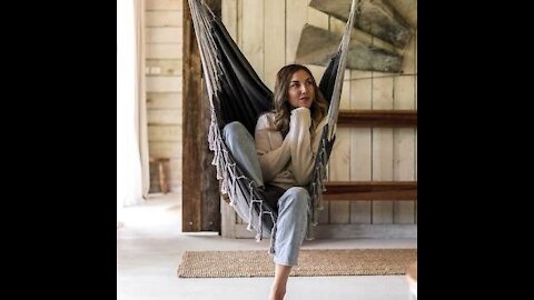 Komorebi Hanging Hammock Chair (Grey)