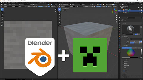 Paint Minecraft 'Stone' Texture in Blender 3D