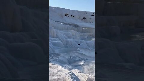 Pamukkale is a white stone terrace with hot springs that create incredible thermal pools.