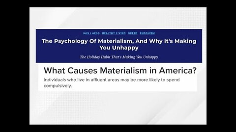 Our Materialistic, Hyper Individualistic, Narcissistic Society Is Unhealthy And Depressing