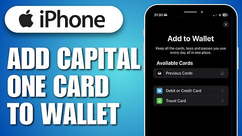 How To Add Capital One Card To Apple Wallet