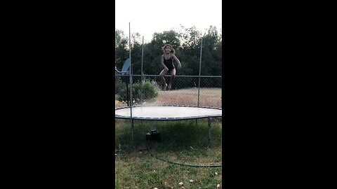 She loves her trampoline