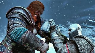 God of War Ragnarok - Kratos vs Thor Fight Gameplay