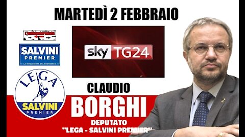 🔴 On. Claudio Borghi ospite a Sky Economia del 02/02/2021.