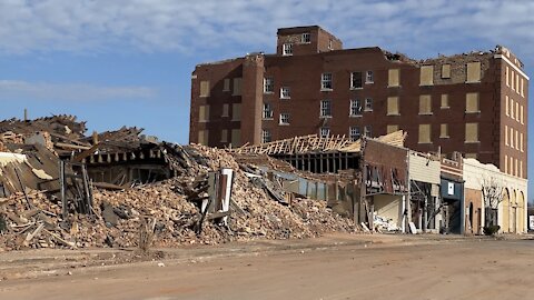 Severe Tornado Destruction in Mayfield, Kentucky