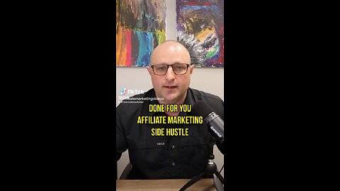 DONE FOR YOU AFFILIATE MARKETING SIDE HUSTLE!