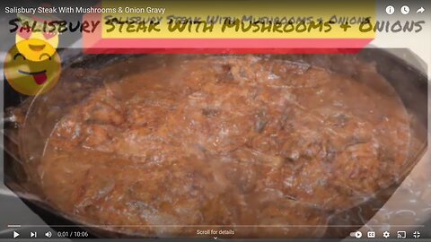 Salisbury Steak served with a rich Mushroom and Onion Sauce.