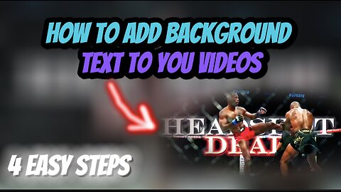 Ufc : how to edit ( add background text )