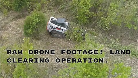 Raw DJI Phantom 4 pro drone footage of land clearing operation