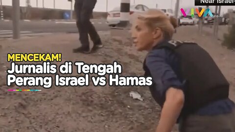 LAGI LIVE! Jurnalis Ngumpet dari Rudal Perang Israel vs Hamas